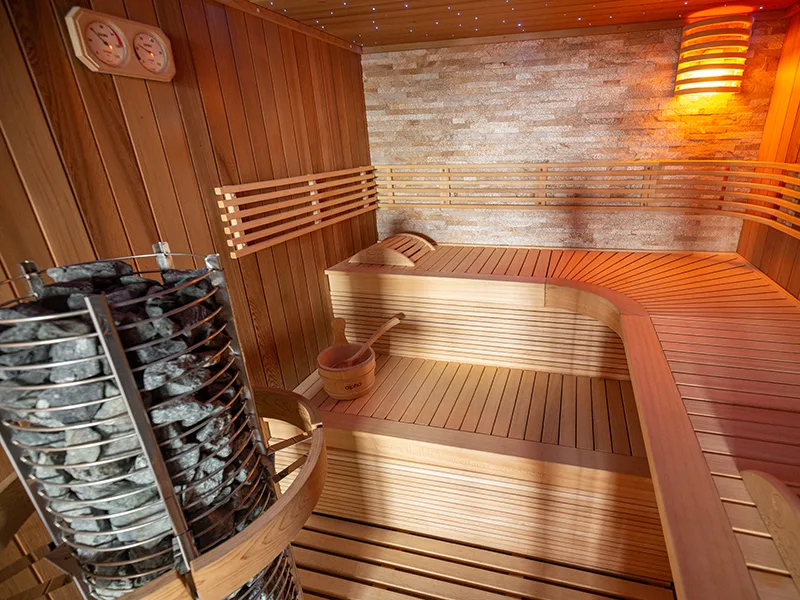Sauna traditionnel en bois en Isère