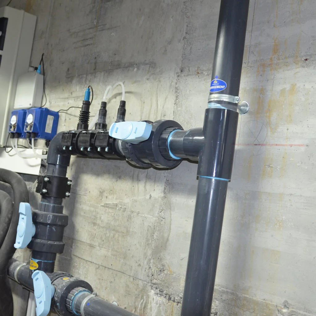 Local technique d'une piscine intérieure