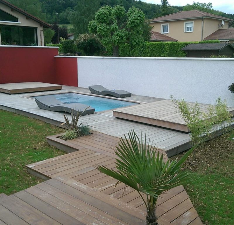 Mini-piscine extérieure : piscine sans permis de construire