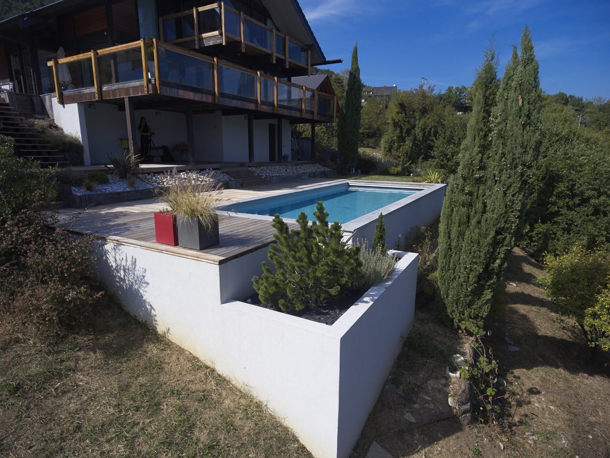 Piscine rectangulaire hors sol de 8.50 x 3.50 m