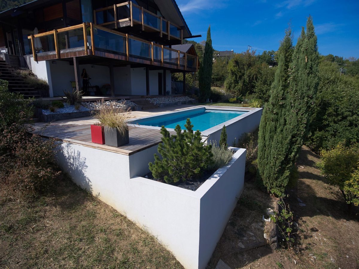 Piscine rectangulaire hors sol de 8.50 x 3.50 m